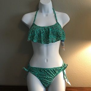 Brand new California Waves Flounce Halter bikini